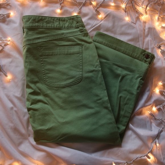 Green Cropped Jeans - Picture 2 of 7